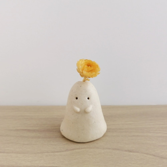 陶器のおばけ(中)〔9g〕｜置物 陶芸 陶器 一輪挿し 造花 その他置物