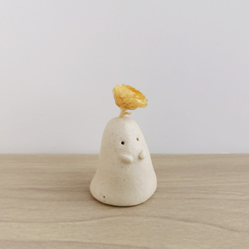 陶器のおばけ(中)〔9g〕｜置物 陶芸 陶器 一輪挿し 造花 その他置物