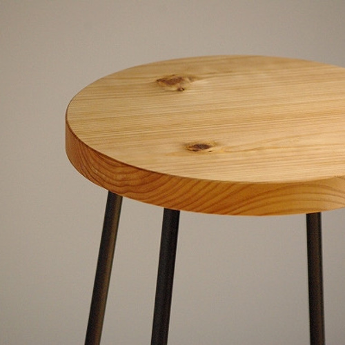 高さが選べるハイスツール アイアン ironstool(high) 鉄/ウッド 椅子