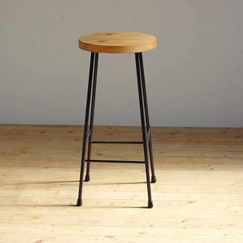 高さが選べるハイスツール アイアン ironstool(high) 鉄/ウッド