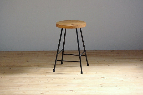 アンセム　アイアン×ウッド　スツール　スピンチェア