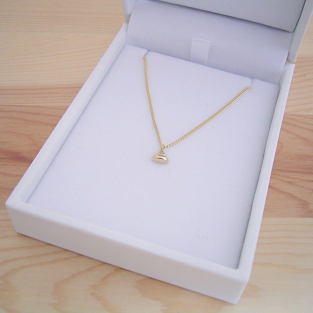 金のうんこネックレス・ペンダント（ハーフモデル）（シルバー + 金メッキ）