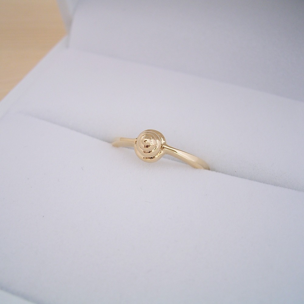 金のうんこリング（無垢モデル）（シルバー + 金メッキ）