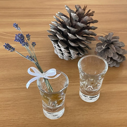 「春秋」蒔絵ポリカーボネート製ショットグラス　日本酒グラス　ペア 6枚目の画像
