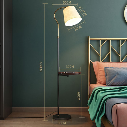 送料無料！ベッドサイドテーブル、フロアランプ、木製家具、北欧風