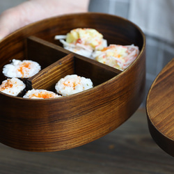 レトロランチボックス無地ポータブル木製学生日本食配達ボックス寿司ボックスカスタマイズ可能 3枚目の画像