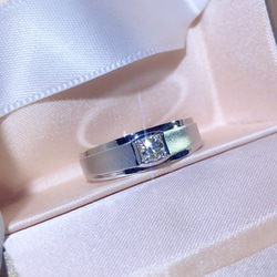 『時間限定』受注制作K18のゴールドリングメンズ・レディース/K白/名入れ可能/結婚指輪/天然 ダイヤモンド リング最高 5枚目の画像