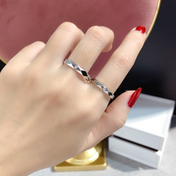 送料込み　手作り受注制作K18のゴールドcouple ring love名入れ可能/結婚指輪/天然ダイヤモンド リング 4枚目の画像