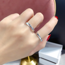 送料込み　手作り受注制作K18のゴールドcouple ring love名入れ可能/結婚指輪/天然ダイヤモンド リング 5枚目の画像