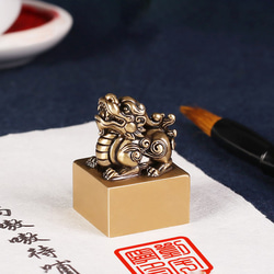 ヴィンテージ　真鍮製　チベット印鑑 古美術 アンティーク チベット民族伝世品 トクチャ Thokcha Thogchags