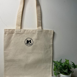 COBI Cat 托特包/購物袋 (獨特刺繡設計，輕便簡約不佔空間) 第1張的照片
