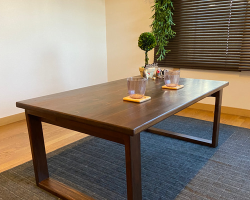 人気商品】杉無垢のローテーブル 折りたたみ式 1000×600×400mm