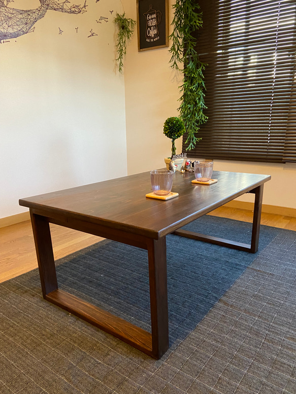 【人気商品】杉無垢のローテーブル 折りたたみ式 1000×600×400mm 1枚目の画像