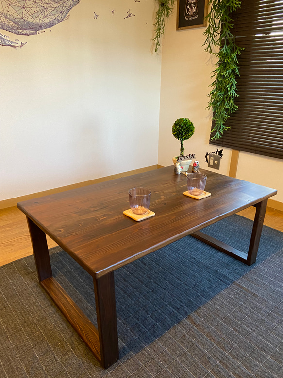 【人気商品】杉無垢のローテーブル 折りたたみ式 1000×600×400mm 3枚目の画像