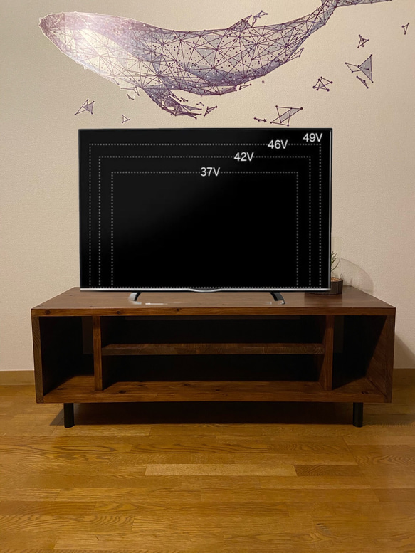 あなただけのテレビボード テレビ台 ショートサイズ 1100×400×400mm 7枚目の画像