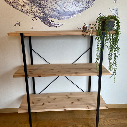 3段シェルフ アイアンフレーム 棚 棚・シェルフ・ラック 魔法の家具屋