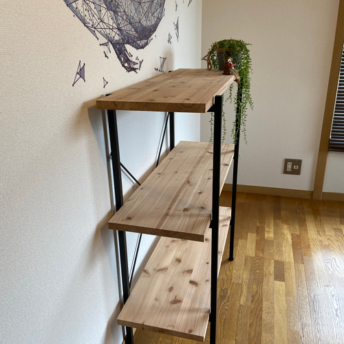 3段シェルフ アイアンフレーム 棚 棚・シェルフ・ラック 魔法の家具屋