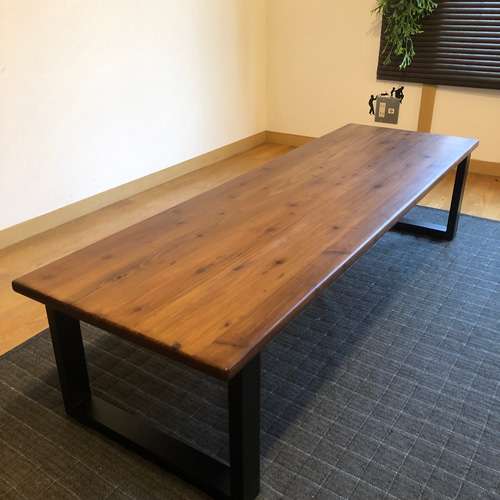 ローテーブル ロ型アイアン脚 ロングバージョン 1200×500×330mm ロー 