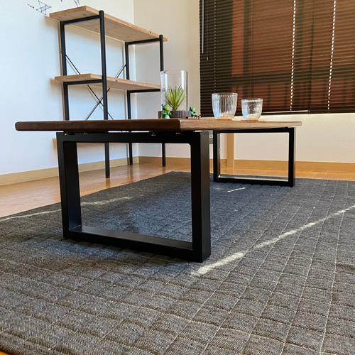 ローテーブル ロ型　アイアン脚 ローテーブル ロ型アイアン脚 ロングバージョン 1200×500×330mm ロー