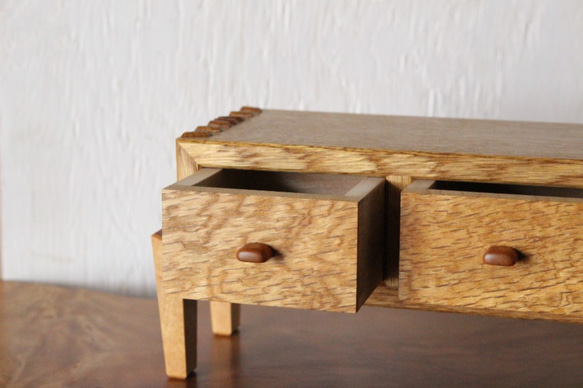 無垢材で造った小抽斗(こひきだし)/楢材 