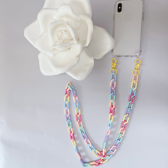 再販！iPhoneストラップ➆ ビーズストラップ カラフルストラップ