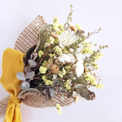 カスタマイズ"もり"だくさんブーケ　森のお花屋さん　フランネルフラワー 2枚目の画像
