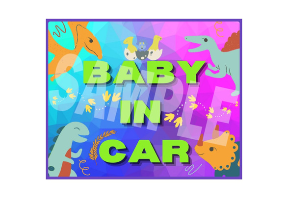 BABY IN CAR サインマグネット 1枚目の画像