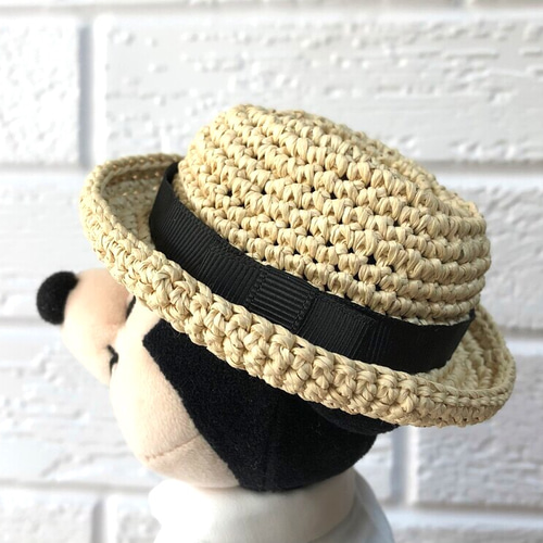 受注制作 】ぬい撮りに！ミニサイズ 中折れハット 【 黒リボン