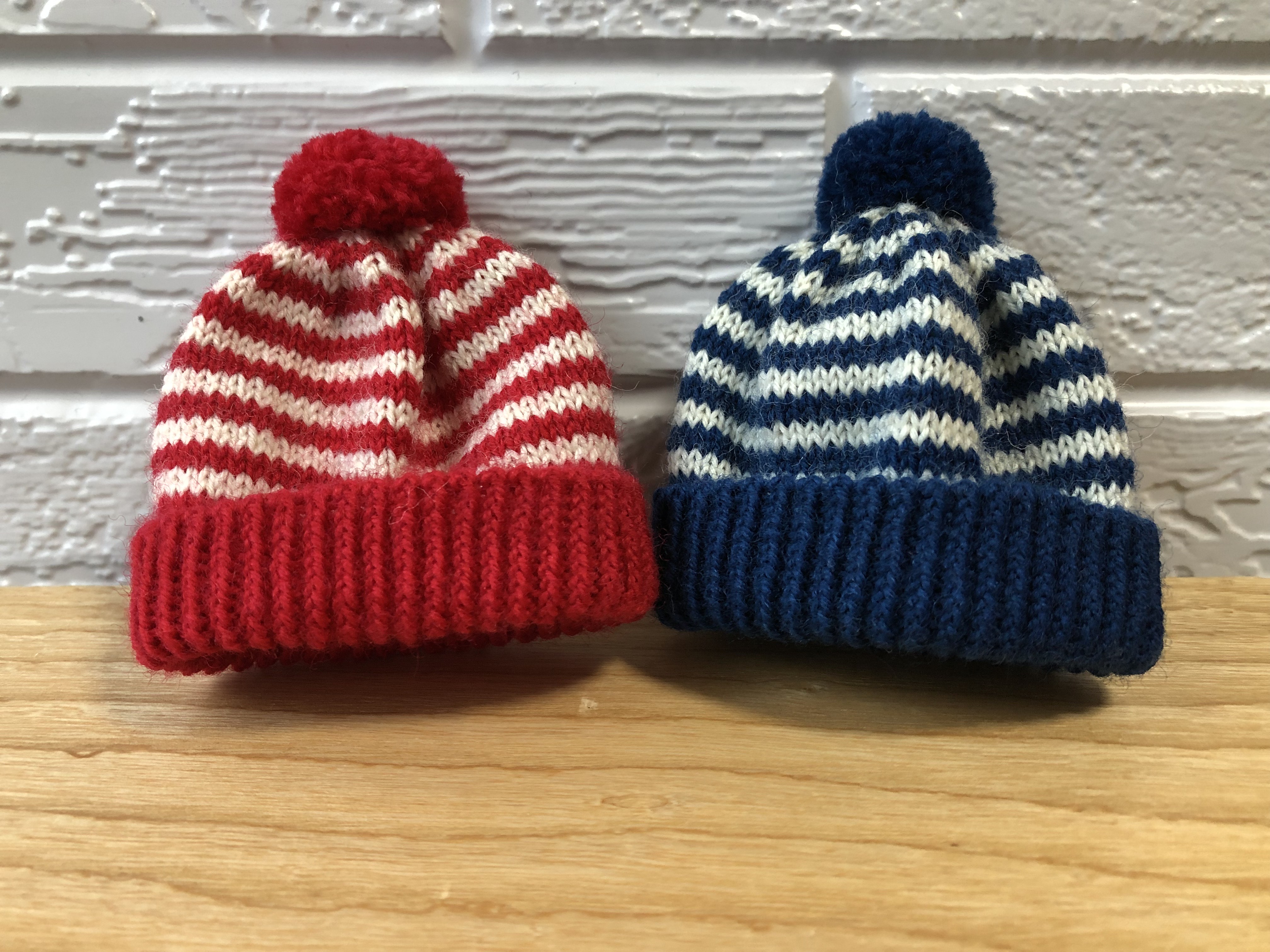 ニット帽 ハンドメイド 2 【オーダー品】雪だるま帽子