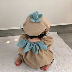 ⭐︎再販⭐︎10/25頃発送⭐︎くすみカラーのハロウィンカボチャベビー服 4枚目の画像