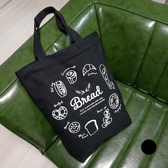 【 A4対応 】オリジナルキャンバストートバッグ（Bread）／通勤通学バッグ カジュアル 3枚目の画像