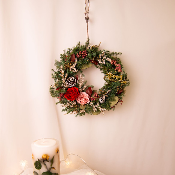 【經典】日本永生花 不凋聖誕花圈 花環 佈置擺飾 / 儀式感禮物 第2張的照片