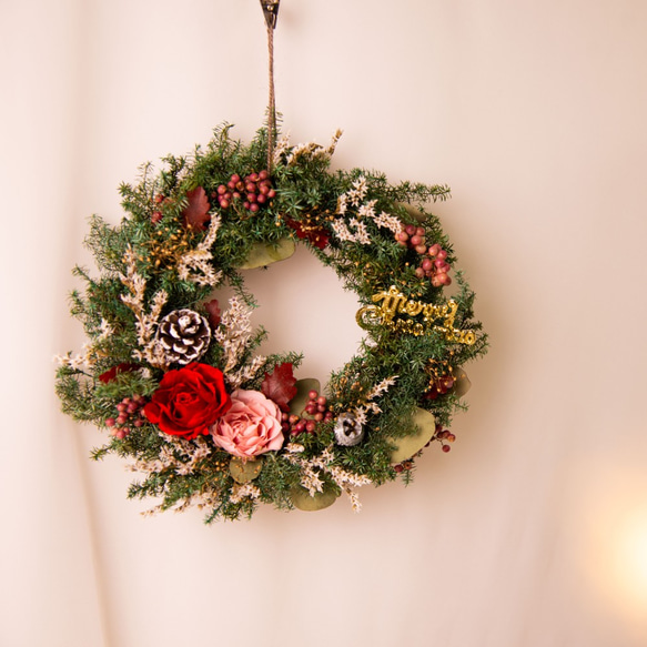 【經典】日本永生花 不凋聖誕花圈 花環 佈置擺飾 / 儀式感禮物 第7張的照片