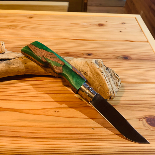 OPINEL#09ウッドレジンカスタムナイフ その他雑貨 K