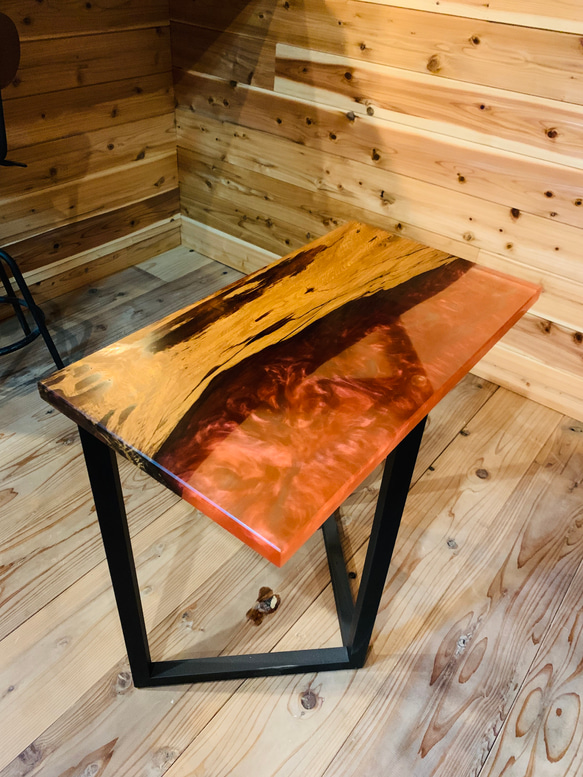 屋久杉　リバーテーブル　レジンテーブル　天板　棚板　飾り棚 3枚目の画像
