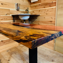 屋久杉　リバーテーブル　レジンテーブル　天板　棚板　飾り棚 4枚目の画像