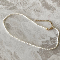バロックパール　ライスパール　チョーカー　ネックレスbaroque Pearl necklace kiitos 6枚目の画像