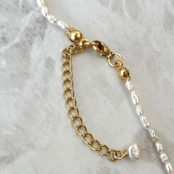 バロックパール　ライスパール　チョーカー　ネックレスbaroque Pearl necklace kiitos 7枚目の画像