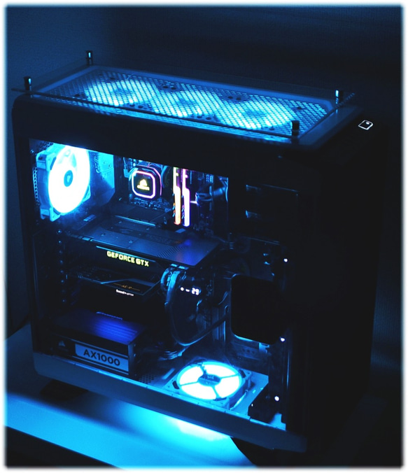 PC MAGLAS ガラストップ（サンゴバン高透明ガラス/小口磨き）【ゲーミングPC用・ホコリ防止・防塵ガラスカバー】 9枚目の画像