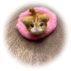 うちのコ　愛猫　羊毛フェルトねこキャットベッドシリーズ猫　茶トラ　ハンドメイドねこ　chimaねこ 7枚目の画像