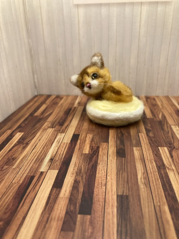 うちのコ　愛猫　羊毛フェルトねこキャットベッドシリーズ猫　ソマリ　ハンドメイドねこ　chimaねこ 2枚目の画像