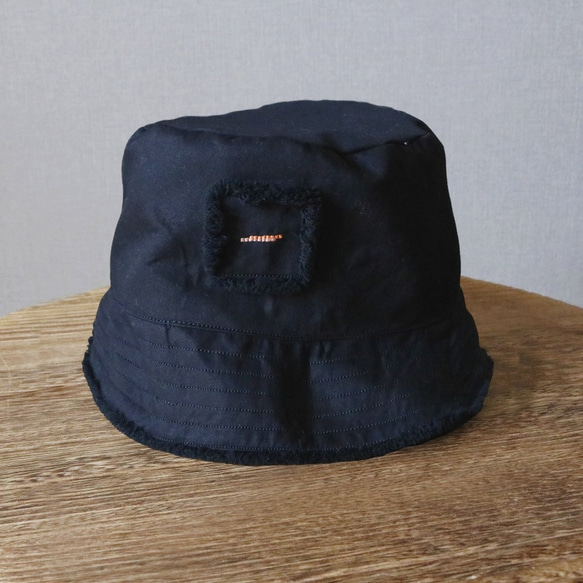 夏に活躍！フリンジバケットハット"Moffy Bucket"/black（特殊素材の在庫が無くなり次第終了） 1枚目の画像