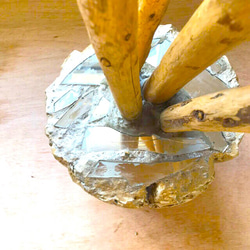流木インテリア　スタンド　曲げられたスプーンフック 3枚目の画像