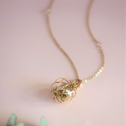 マタニティネックレス&ベビーラトル かごタイプ【Birdsong】オルゴール