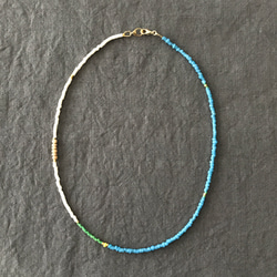 Necklace - blue/white 3枚目の画像