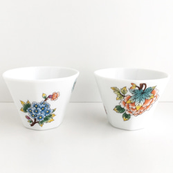 ［受注制作］Oriental Flower 煎茶碗2個セット（7happy） 3枚目の画像