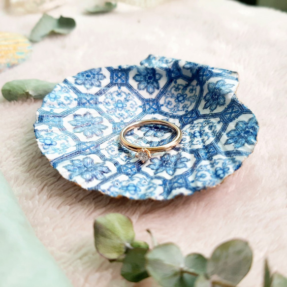 結婚式、婚約指輪のための小さなシェル装身具皿 || アンティークシェル 3枚目の画像