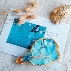 スノーフレークアクセサリートレイ , オイスターシェルトレイ