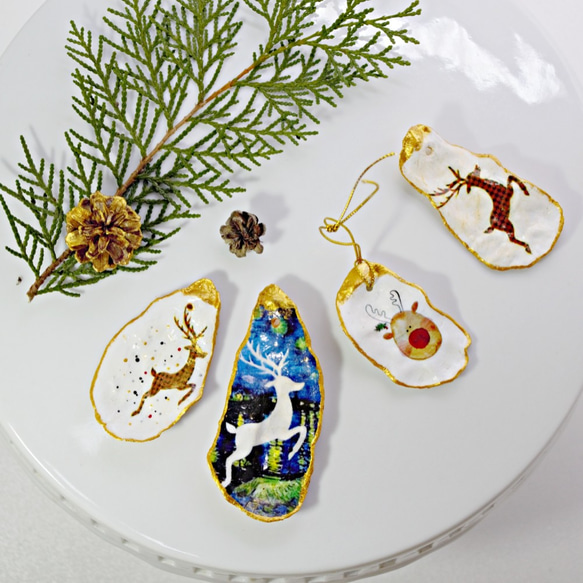 アスティエ クリスマス オーナメント シェル パール 貝 Amazon.co.jp: 貝殻の天使のオーナメント - 4個 ハンドメイド天然貝