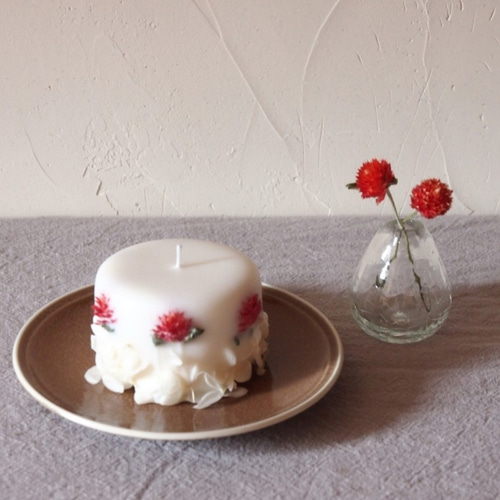 ソイボタニカルキャンドル✶千日紅 キャンドル・キャンドルホルダー  